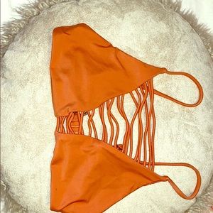 L*space beautiful bikini burnt orange sz sm